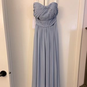 Azazie - Milagros - Dusty Blue - Size 8